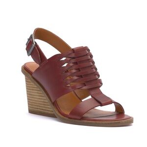 Lucky Brand Lemia Wedge Heel Sandal Women Sz 8 M / 39